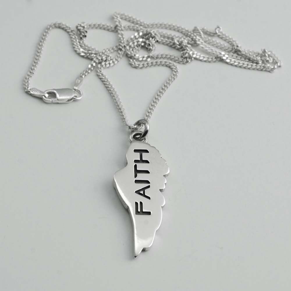 FAITH ~ WORD ON A WING PENDANT | Jackson Studios